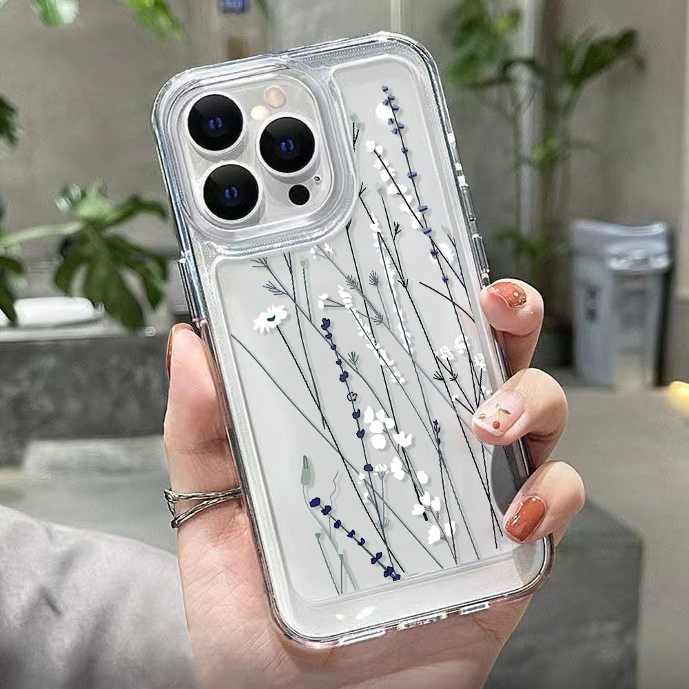 Antique Flower Transparent Phone Case