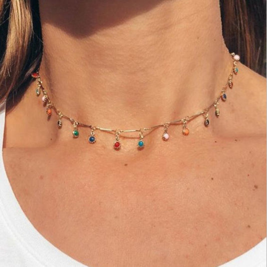 Wind Colorful Dripping Necklace